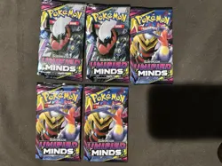 5x Unified Minds Booster Pack (10-card) - See Pictures/Description - Pokemon TCG - Image 1