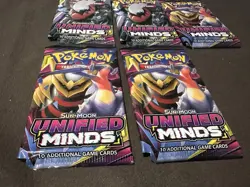 5x Unified Minds Booster Pack (10-card) - See Pictures/Description - Pokemon TCG - Image 2