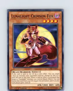 Yu-Gi-Oh TCG Lunalight Crimson Fox CIBR-EN090 1st Edition Regular Common Card NM - Image 1