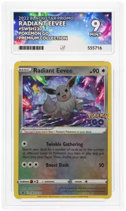 ACE 9 Radiant Eevee SWSH230 2022 GO EN Promo Graded ACE Label Pokemon Card TCG - Image 1