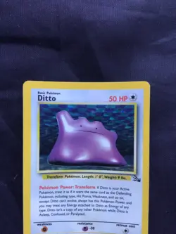 Pokemon Cards: Fossil Rare Holo: Ditto 3/62 - Image 2