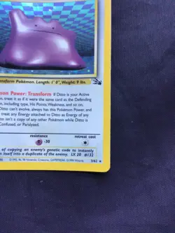 Pokemon Cards: Fossil Rare Holo: Ditto 3/62 - Image 5