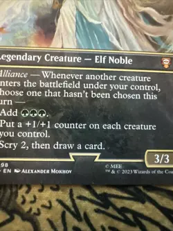 Mtg Magic LoTR Full Art Galadriel Light Of Valinor Hologram Hot Stamp Misprint - Image 2