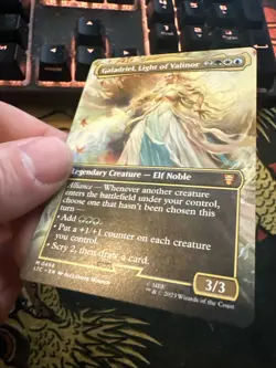 Mtg Magic LoTR Full Art Galadriel Light Of Valinor Hologram Hot Stamp Misprint - Image 3