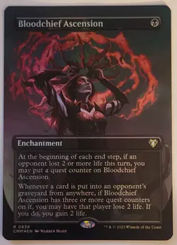 FOIL Bloodchief Ascension Borderless MTG CMM 0636 NM Rare Commander Masters - Image 1