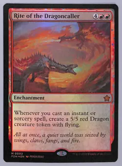 Rite of the Dragoncaller - Foil - 92 - Foundations (FDN) MTG - Image 1