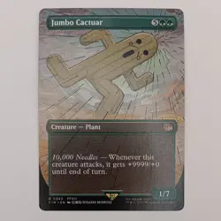 Jumbo Cactuar BORDERLESS MTG Rare Magic: The Gathering Final Fantasy 8 FFVIII - Image 1