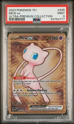 PSA 9 Mint Pokemon 151 Mew ex Metal Promo 205 Ultra Premium Collection - Image 1