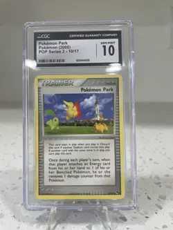 CGC GEM MINT 10 Pokemon Park 010/017 POP Series 2 Pokemon TCG 2005 Vintage - Image 1
