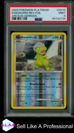 KINDWURM LV.15 POKEMON SH10 2009 PLATINUM ARCEUS MINT DEUTSCH PSA 9 - Image 1