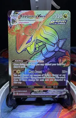 Rayquaza VMAX 217/203 Pokemon TCG Evolving Skies Secret Rare Rainbow Rare NM - Image 1