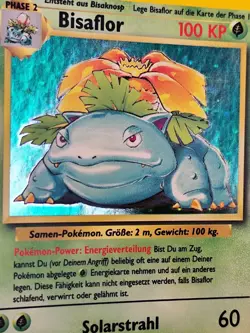 Bisaflor Base Basis Set Pokemon Vintage Karte I PSA Ready No Glurak 15/102 - Image 2