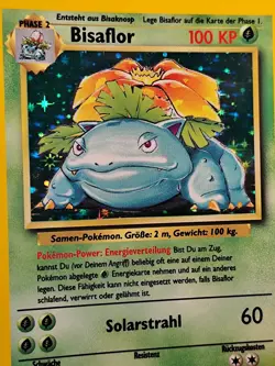 Bisaflor Base Basis Set Pokemon Vintage Karte I PSA Ready No Glurak 15/102 - Image 3