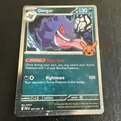 Pokemon Rare Gengar 057/091 COSMOS HOLO Trick or Trade NM - Image 1