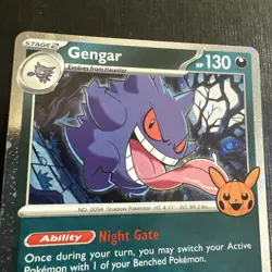 Pokemon Rare Gengar 057/091 COSMOS HOLO Trick or Trade NM - Image 2