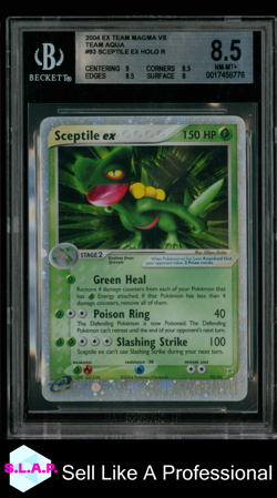 SCEPTILE EX HOLO R 2004 POKEMON EX TEAM MAGMA VS. TEAM AQUA 93 BGS 8.5 - Image 1