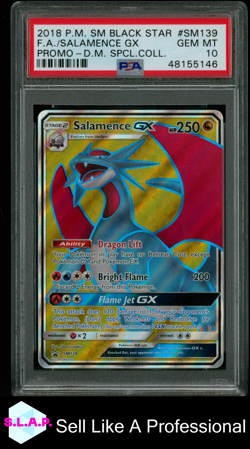 SALAMENCE GX POKEMON SM139 2018 BLACK STAR PROMO GEM MT ENGLISCH PSA 10 - Image 1