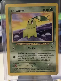 Pokemon TCG Chikorita Neo Genesis 53 Regular Unlimited Common LP - Image 1