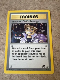 Pokemon TCG Imposter Oak's Revenge 76/82 LP Condition - Image 1