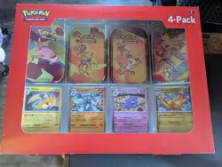 Sealed Pokemon TCG 151 Mini Tins 4 Pack + 4 Promos Sams Club Exclusive NEW - Image 1
