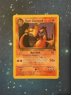 1x 1999-2000 Pokemon DARK CHARIZARD NON HOLO Team Rocket 21/82 WOTC NM - EXC - Image 1