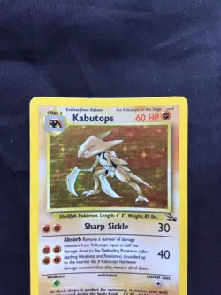 Pokemon Cards: Fossil Rare Holo: Kabutops 9/62 - Image 2