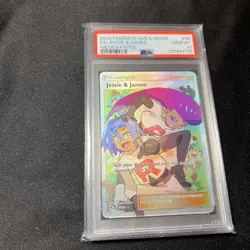 2019 POKEMON SUN & MOON HIDDEN FATES #68 FULL ART/JESSIE & JAMES PSA 10 - Image 1