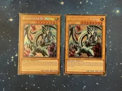 2x YuGiOh! BLAUAUGIGER WEISSER DRACHE SECRET RARE CT14-DE002 Near Mint LIMITIERT - Image 1