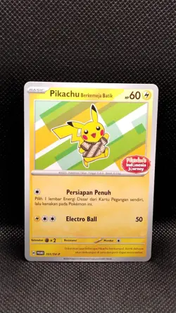 Pokemon Card Pikachu Batik Promo Shirt 101/Please Journey MINT - Image 1