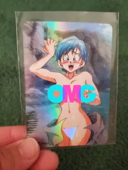 BULMA DRAGON BALL Z WAIFU RAINBOW FOIL ANIME CARD #2 - Image 1