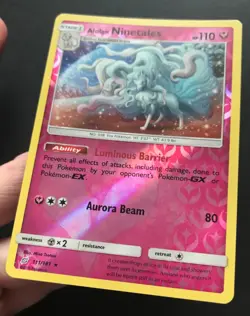 Alolan Ninetales 111/181 SM Team Up REVERSE HOLO RARE Pokemon Card Near Mint - Image 3