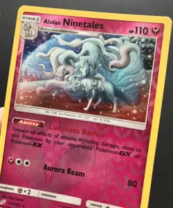 Alolan Ninetales 111/181 SM Team Up REVERSE HOLO RARE Pokemon Card Near Mint - Image 4