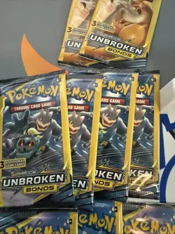 Lot of 10 Pokemon 2019 Unbroken Bonds 3 Card Booster Packs Unweighted New Sealed - Image 3