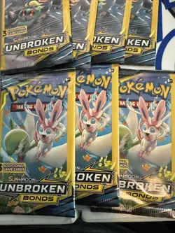 Lot of 10 Pokemon 2019 Unbroken Bonds 3 Card Booster Packs Unweighted New Sealed - Image 4