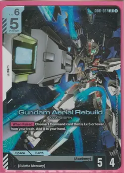 Gundam Aerial Rebuild - Newtype Rising - LR (GD01-067) Trading Card - Image 1