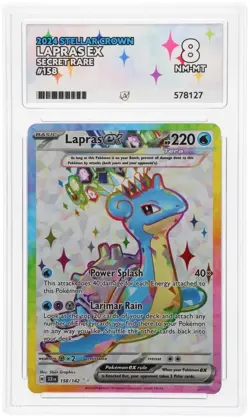 ACE 8 Lapras EX 158/142 Stellar Crown SR Holo Pokemon Card - Mint - Image 1