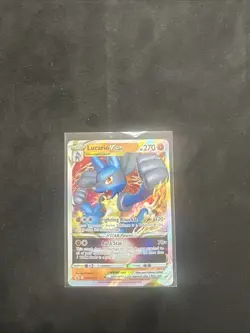 Pokemon TCG Lucario Vstar Black Star Promo SWSH214 Ultra Holo Promo Card NM - Image 1