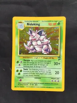 Pokemon Cards: Base Set 2 Rare Holo: Nidoking 11/130 - Image 1
