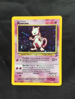 Pokemon Cards: Base Set 2 Rare Holo: Mewtwo 10/130 - Image 1