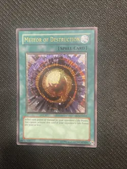 Meteor of Destruction FET-EN041 Ultimate Rare Card Moderately Played - Image 1
