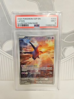 PSA 9 Latios 203/191 Surging Sparks IR Holo Pokemon Card - 2024 Mint - Image 1