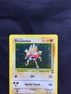 Pokemon Cards: Base Set 2 Rare Holo: Hitmonchan 8/130 - Image 2