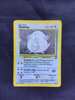 Pokemon Cards: Base Set 2 Rare Holo: Chansey 3/130 - Image 1