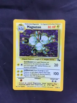 Pokemon Cards: Fossil Rare Holo: Magneton 11/62 - Image 1