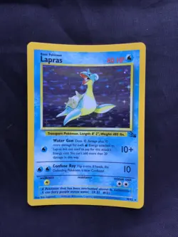 Pokemon Cards: Fossil Rare Holo: Lapras 10/62 - Image 1