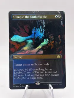 Glimpse the Unthinkable 378 Borderless Foil Double Masters 2022 2X2 MTG NM - Image 1