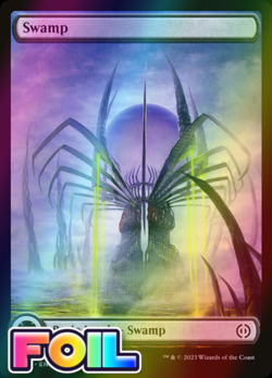 x1 Swamp ONE MTG 264 FOIL BORDERLESS LAND M/NM 1x - Image 1