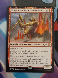(NM) Purphoros, Bronze-Blooded - MTG: THB - Image 1