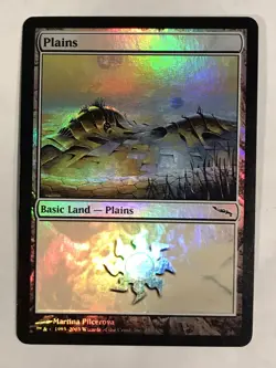 Plains 289 MP Foil Mirrodin MTG - Image 1