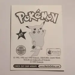 Pokemon - Weezing - Topps Merlin Sticker - Series 1 - #S17/36 - Holo - 1999 - Image 2